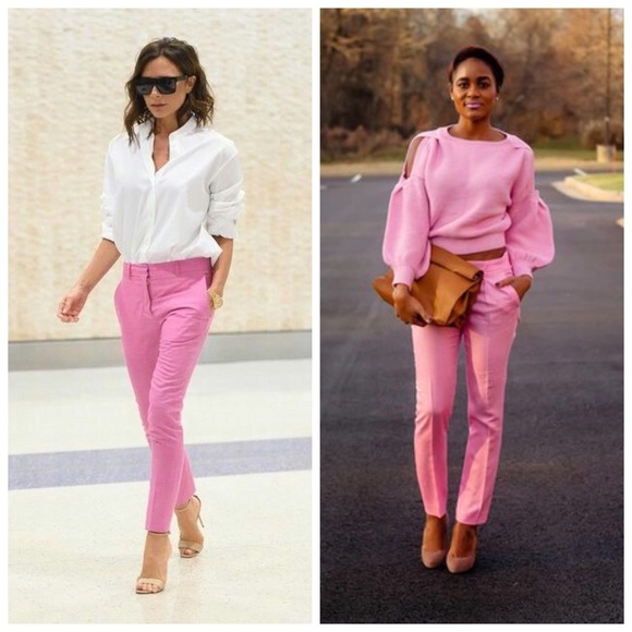 Escada Pants - Escada bubblegum pink pants w/stretch